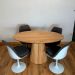 Mesa de Jantar Cone Oval 160x90 cm Tampo Cinamomo Base Cinamomo