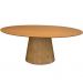 Mesa de Jantar Cone Oval 160x90 cm Tampo Madeira Freijó Base Madeira Freijó