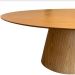 Mesa de Jantar Cone Oval 160x90 cm Tampo Madeira Freijó Base Madeira Freijó