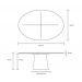 Mesa de Jantar Cone Oval 160x90 cm Tampo Madeira Freijó Base Madeira Freijó