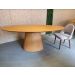 Mesa de Jantar Cone Oval 160x90 cm Tampo Madeira Freijó Base Madeira Freijó