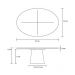 Mesa de Jantar Cone Oval 180x100 cm Tampo Madeira Freijó Base Madeira Freijó
