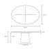 Mesa de Jantar Cone Oval 235x122 cm Tampo Madeira Freijó Base Madeira Freijó