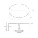 Mesa de Jantar Saarinen Oval 160x90 cm Freijó