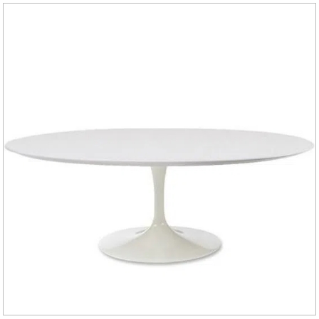 Mesa de Jantar Saarinen Oval 190x120 cm Laqueada