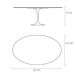 Mesa de Jantar Tulipa Saarinen Oval 190x120 cm Tampo Freijó