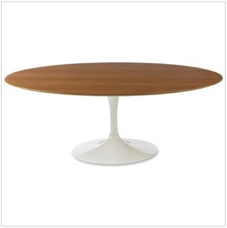 Mesa de Jantar Tulipa Saarinen Oval 200x130 cm Tampo Freijó