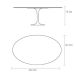Mesa de Jantar Tulipa Saarinen Oval 200x130 cm Tampo Freijó