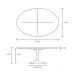 Mesa de Jantar Tulipa Saarinen Oval 235x122 cm Laqueada