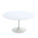 Mesa de Jantar Tulipa Saarinen Redonda 100 cm  + Vidro Temperado- Laqueada
