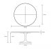 Mesa de Jantar Tulipa Saarinen Redonda 80 cm - Imbuia