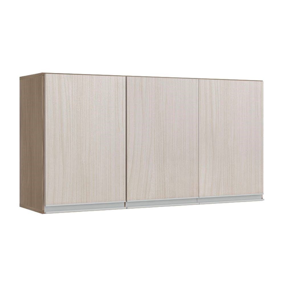 Armário Aéreo Karen 119cm 3 Portas Malbec/Avelã - SSX Multicoisas