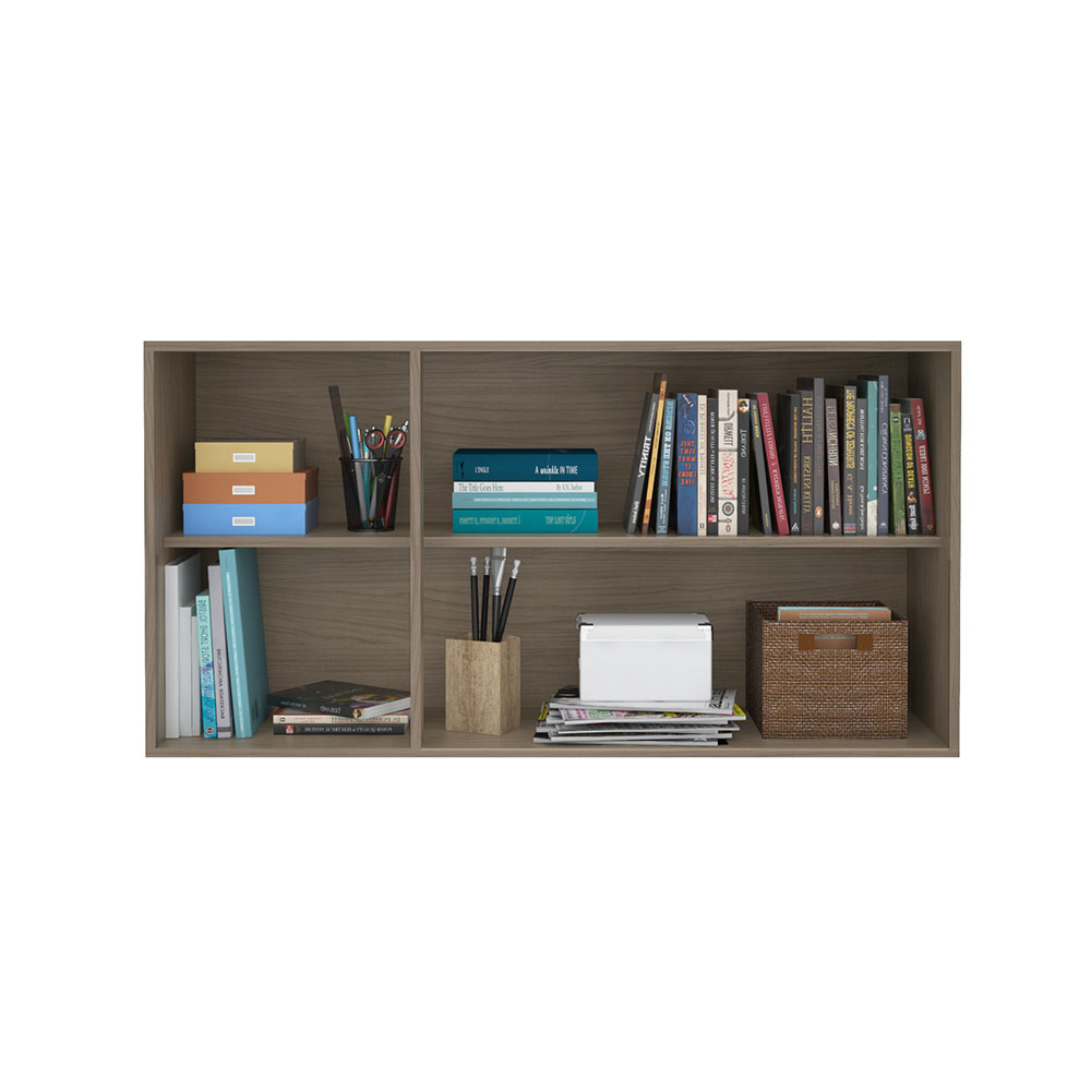 Armário Aéreo Karen 119cm 3 Portas Malbec/Avelã - SSX Multicoisas