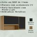 Armario Aereo 2 Portas 119cm 1950 Nature Preto Fosco PLLA