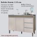 Balcão Pia 6150 Sem Tampo 119 Cm 2 Pt 3 Gv Malbec Avela PLLA