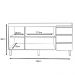 Balcão Pia 6200 Sem Tampo 159 Cm 3 Pt 3 Gv Branco PLLA