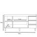 Balcao Karen Para Pia 1,59cm 3P 3G Nature Off White PLLA