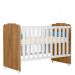 Berço Em MDF Com Rodizios 3450 Nature Branco PLLA