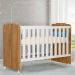 Berço Em MDF Com Rodizios 3450 Nature Branco PLLA