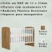 Berço Em MDF Com Rodizios 3450 Nature Branco PLLA