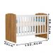 Berço Em MDF Com Rodizios 3450 Nature Branco PLLA