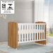 Berço Em MDF Com Rodizios 3450 Nature Branco PLLA