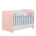 Berço Mini Cama 2 em 1 Com Rodizios 3200 Branco Rosa PLLA