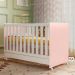 Berço Mini Cama 2 em 1 Com Rodizios 3200 Branco Rosa PLLA