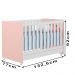 Berço Mini Cama 2 em 1 Com Rodizios 3200 Branco Rosa PLLA