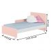 Berço Mini Cama 2 em 1 Com Rodizios 3200 Branco Rosa PLLA