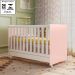 Berço Mini Cama 2 em 1 Com Rodizios 3200 Branco Rosa PLLA