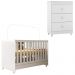 Berço Mini Cama 2 em 1 e Comoda Encanter Branco PLLA