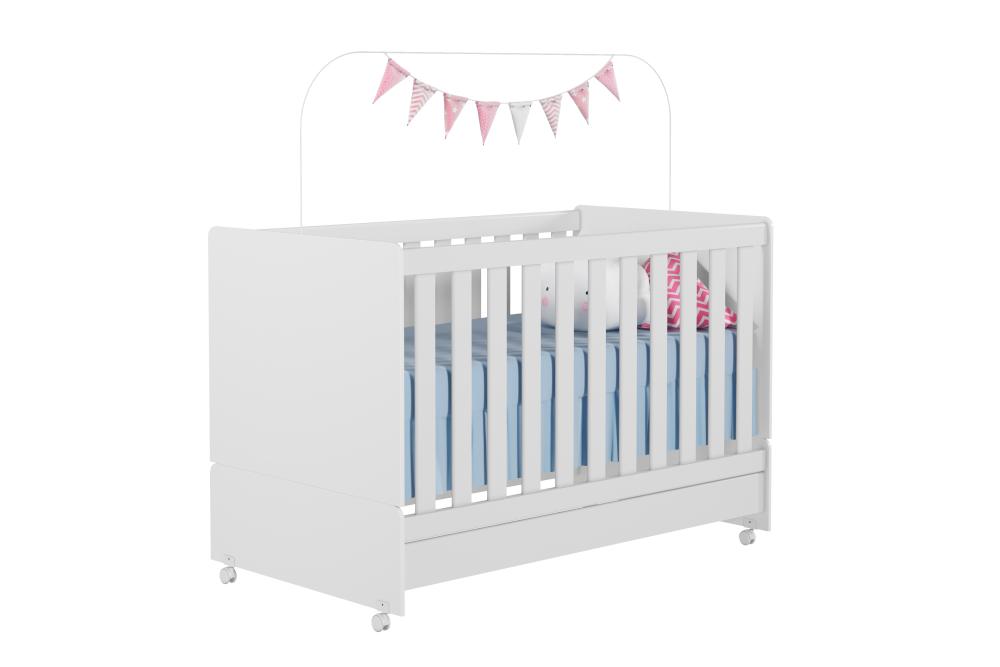 Berço Mini Cama Branco Encanto Kasa Sofá