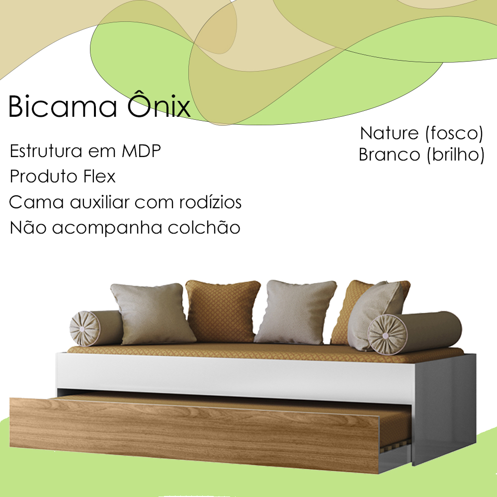 Bicama Solteiro Flex 3800 Branco Nature PLLA