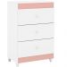 Comoda 3 Gavetas 93cm 4100 Branco Rosa Flex PLLA