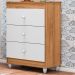 Comoda 3 Gavetas 93cm 4100 Nature Branco PLLA