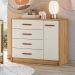 Comoda Infantil 04 Gavetas 01 Porta 4250 Nature Off White PLLA