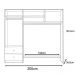 Conjugado Infantil 4 Portas 200 cm 9250 Branco PLLA