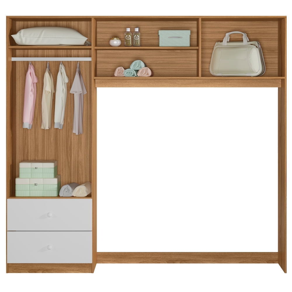 Conjugado Infantil 4 Portas 200 cm 9250 Nature Branco PLLA