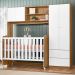 Conjugado Infantil Berço e Armario 4 PT 999150 Nature Branco PLLA