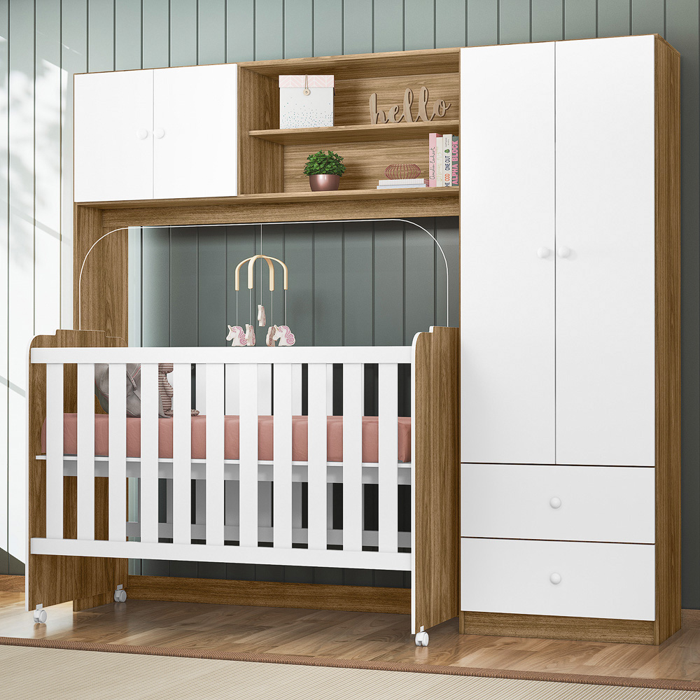 Conjugado Ternura + Berço Amore Nature Branco PLLA