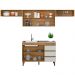Cozinha Modulada 7 Portas 3 Gavetas 269cm Nature Off White PLLA
