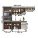 Cozinha Modulada 8 Portas 259cm 5550 Malbec Avela PLLA