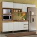 Cozinha Modulada 8 Portas 259cm 5550 Nature Off White PLLA