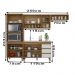 Cozinha Modulada 8 Portas 259cm 5550 Nature Off White PLLA