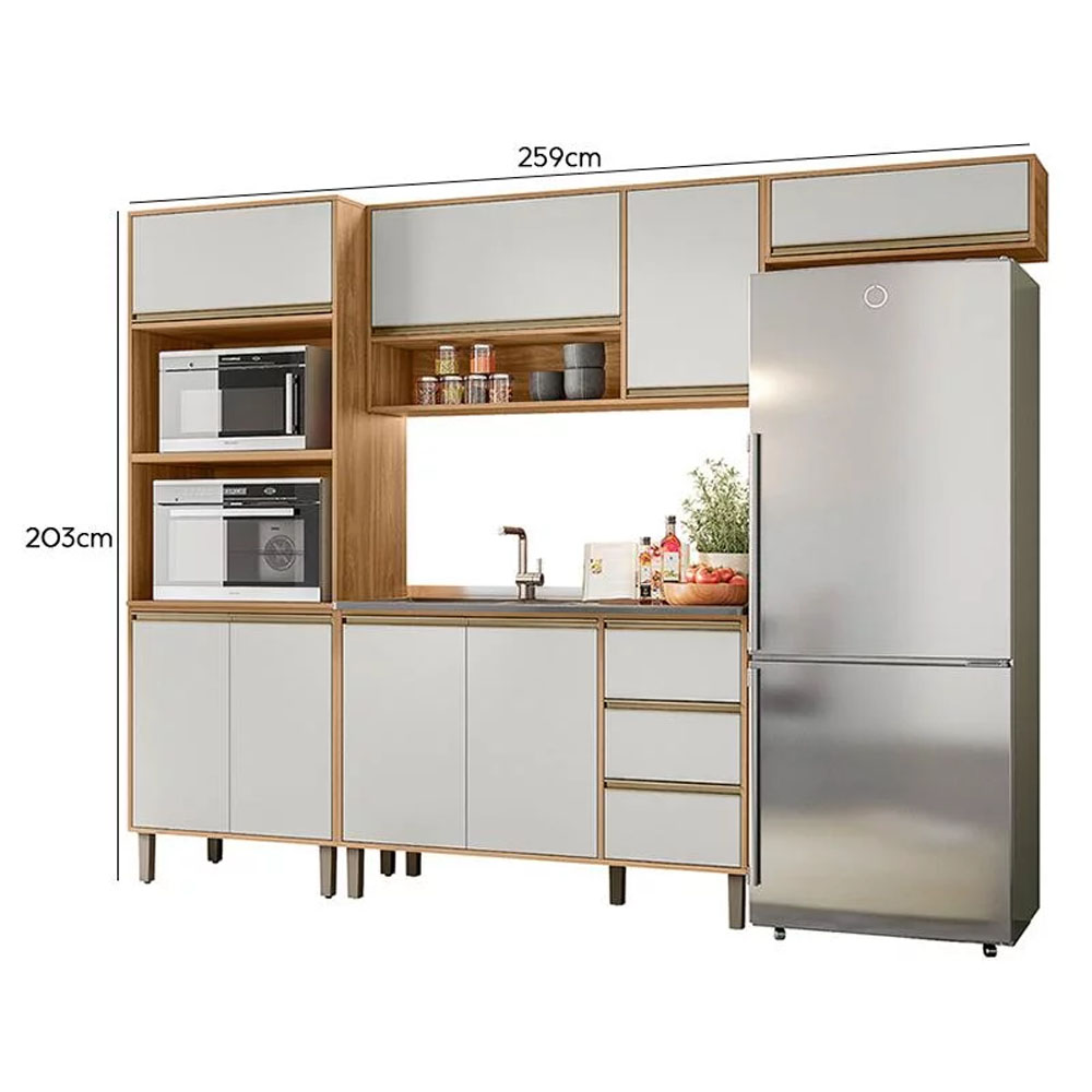 Cozinha Modulada Peternella Florença 4 Peças com Torre Quente - SSX Multicoisas