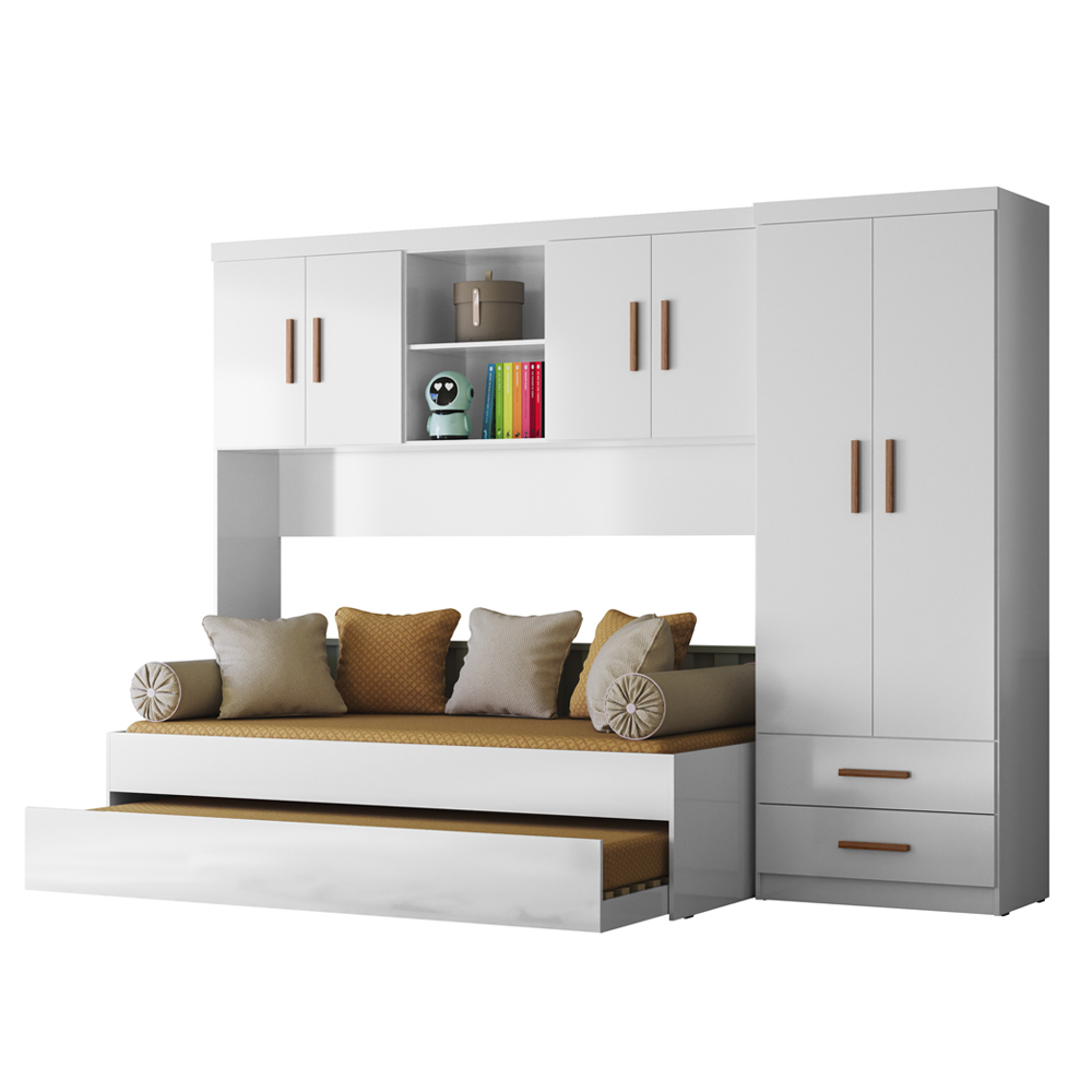 Dormitorio Infantil 3 Peças Flex 990180 Branco Nature PLLA