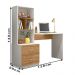 Escrivaninha Multifuncional 2 Gavetas 138cm Branco Nature PLLA