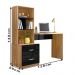 Escrivaninha Multifuncional 2 Gavetas 138cm Preto Nature PLLA