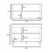 Kit Armário Aéreo e Balcão Karen 119 CM Nature/Off White - SSX Multicoisas